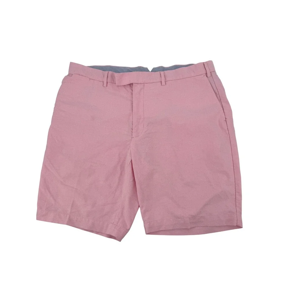 Polo Ralph Lauren Shorts Mens 40 Pink Oxford Cotton Chino Preppy Boat Golf Summe